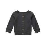 Citgeett Spring Solid Newborn Infant Kids Baby Girls Clothes Button Knitted Sweater Cardigan Coat Tops