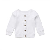 Citgeett Spring Solid Newborn Infant Kids Baby Girls Clothes Button Knitted Sweater Cardigan Coat Tops