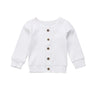 Citgeett Spring Solid Newborn Infant Kids Baby Girls Clothes Button Knitted Sweater Cardigan Coat Tops