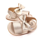 Citgeett Summer Baby Girls Sandals Bowknot Anti-Slip Crib Shoes Soft Sole Summer Solid