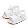 Citgeett Summer Baby Girls Sandals Bowknot Anti-Slip Crib Shoes Soft Sole Summer Solid