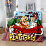 Classic Cartoon Blanket Flintstones Fashion flannel Fluffy Throw  Gift for Children and Adults Sofa  Bed Warm s