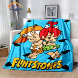 Classic Cartoon Blanket Flintstones Fashion flannel Fluffy Throw  Gift for Children and Adults Sofa  Bed Warm s