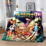 Classic Cartoon Blanket Flintstones Fashion flannel Fluffy Throw  Gift for Children and Adults Sofa  Bed Warm s