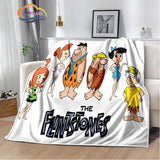 Classic Cartoon Blanket Flintstones Fashion flannel Fluffy Throw  Gift for Children and Adults Sofa  Bed Warm s