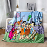 Classic Cartoon Blanket Flintstones Fashion flannel Fluffy Throw  Gift for Children and Adults Sofa  Bed Warm s