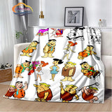 Classic Cartoon Blanket Flintstones Fashion flannel Fluffy Throw  Gift for Children and Adults Sofa  Bed Warm s