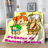 Classic Cartoon Blanket Flintstones Fashion flannel Fluffy Throw  Gift for Children and Adults Sofa  Bed Warm s