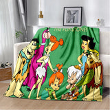 Classic Cartoon Blanket Flintstones Fashion flannel Fluffy Throw  Gift for Children and Adults Sofa  Bed Warm s