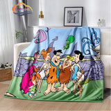 Classic Cartoon Blanket Flintstones Fashion flannel Fluffy Throw  Gift for Children and Adults Sofa  Bed Warm s