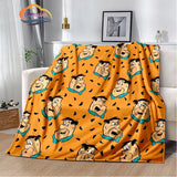 Classic Cartoon Blanket Flintstones Fashion flannel Fluffy Throw  Gift for Children and Adults Sofa  Bed Warm s