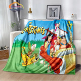 Classic Cartoon Blanket Flintstones Fashion flannel Fluffy Throw  Gift for Children and Adults Sofa  Bed Warm s