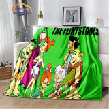 Classic Cartoon Blanket Flintstones Fashion flannel Fluffy Throw  Gift for Children and Adults Sofa  Bed Warm s