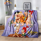 Classic Cartoon Blanket Flintstones Fashion flannel Fluffy Throw  Gift for Children and Adults Sofa  Bed Warm s