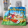 Classic Cartoon Blanket Flintstones Fashion flannel Fluffy Throw  Gift for Children and Adults Sofa  Bed Warm s