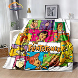 Classic Cartoon Blanket Flintstones Fashion flannel Fluffy Throw  Gift for Children and Adults Sofa  Bed Warm s