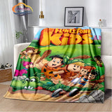 Classic Cartoon Blanket Flintstones Fashion flannel Fluffy Throw  Gift for Children and Adults Sofa  Bed Warm s