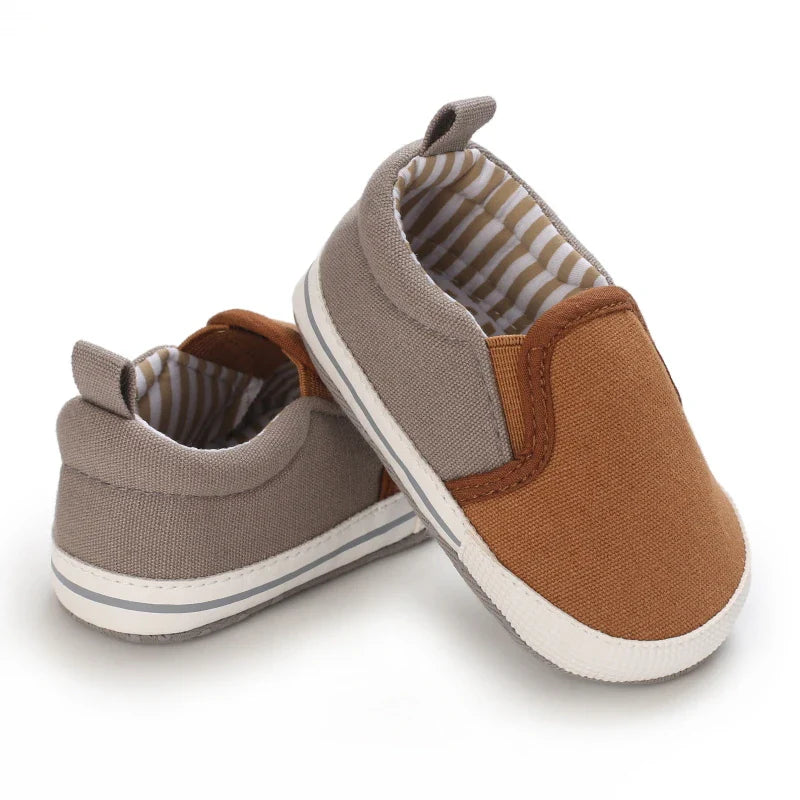 Classic Fashion Boy's And Girls' Flat Walking Shoes Canvas Non-slip Shoes For Newborn Infants The First Walker Walking Shoes