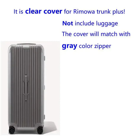 Clear Cover For Rimowa essential Trunk Plus 33inch Thicken PVC High Quality Luggage Protector With Zipper