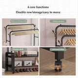 Clothes Racks Hotel Furniture for Wardrobe Room Hanger Floor Standing Coat Rack Folding Portable Cabinets Shelving Shoe-shelf