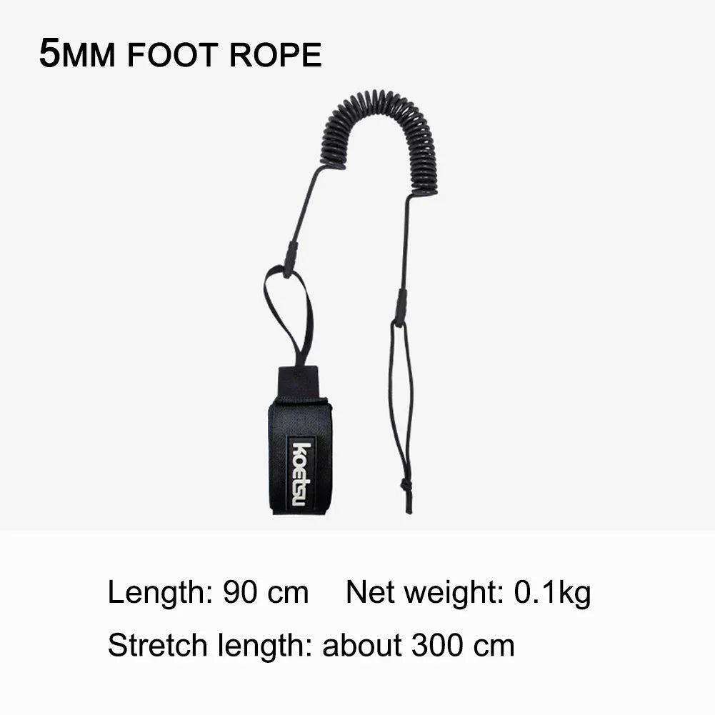 Coiled Surfboard Leash Sup Board Foot Leg Rope Practical Surfing Stand UP Paddle Board Ankle Leash Elastic Surfboard Safety