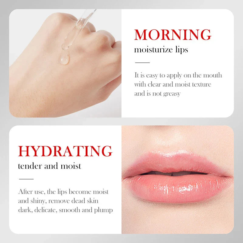 Collagen Lip Booster Plumping Serum Oil Hyaluronate Moisturizing Sexy Plump Products Enhancer Non-Irritating Brighten Fade Lines