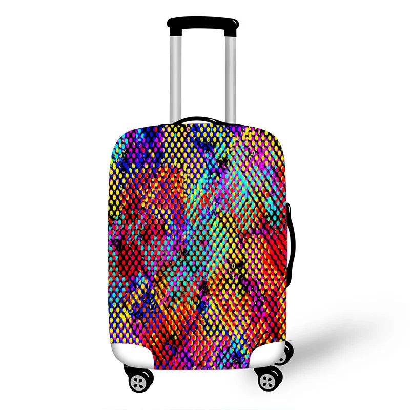 Colorful Graffiti Thicken Luggage Cover Elastic Baggage Cover Suitable 19 To 32 Inch Suitcase Case Dust Cover Travel Accessories