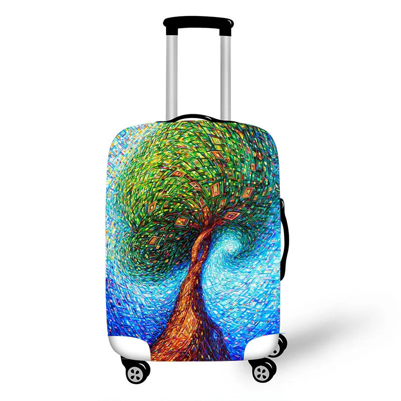 Colorful Graffiti Thicken Luggage Cover Elastic Baggage Cover Suitable 19 To 32 Inch Suitcase Case Dust Cover Travel Accessories