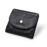 Contact'S Genuine Leather Fashion Small Wallet Women Female Coin Purse Short RFID Card Holder Wallets for Women Portfel Damski