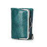 Contact'S Genuine Leather Wallet Women Small Metal Frame Purse Ladies Hasp and Zipper Coin Pocket Credit Card Holder