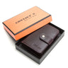 Contact'S Genuine Leather Wallets Women Men Wallet Short Small RFID Blocking Card Holder Wallets Ladies Red Coin Purse