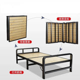 Convenient Folding Bed With Hard Board - Ideal for Limited Space and Travel Sleeping Bedroom Portable Simple Beds Folding-bed