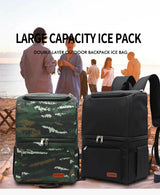 Cooler Bag Backpack Soft Large Double Layer Thermal Insulated For Food Refrigerator Beer Wine Picnic