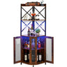 Corner Bar Cabinet with LED Lights, 5-layer Wine Cabinet with Glass Brackets,adjustable Shelves,For Storing Liquor and Wine