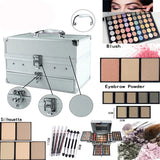 Cosmetics Set Eyeshadow Trimming Tray Lip Frozen Blush Nail Polish Eyebrow Pencil Multifunctional Combination Novice Makeup Box