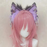 Cosplay Purple Wolf Ears Beast Ears Headband Simulation Anime Lolita Headdress Cute Animal Ears KC Hair Hoop Headwear