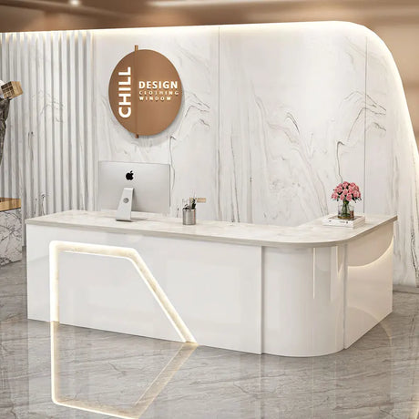 Counter Table Bar Reception Desk Tall Marble Office Commercial Reception Desk Beauty Salon Toonbank Winkel Garden Furniture Sets