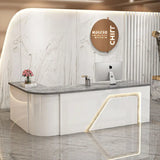 Counter Table Bar Reception Desk Tall Marble Office Commercial Reception Desk Beauty Salon Toonbank Winkel Garden Furniture Sets