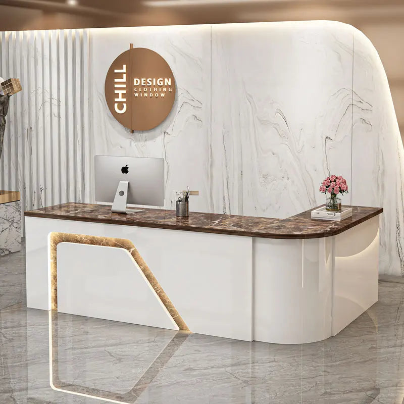 Counter Table Bar Reception Desk Tall Marble Office Commercial Reception Desk Beauty Salon Toonbank Winkel Garden Furniture Sets