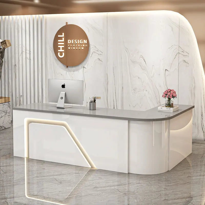 Counter Table Bar Reception Desk Tall Marble Office Commercial Reception Desk Beauty Salon Toonbank Winkel Garden Furniture Sets