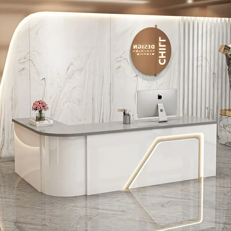 Counter Table Bar Reception Desk Tall Marble Office Commercial Reception Desk Beauty Salon Toonbank Winkel Garden Furniture Sets