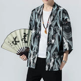 Crane Embroidery Haori Kimono Harajuku Japanese Style Plus Size Men Samurai Costume Yukata Asian Clothes Cardigan Women Jacket