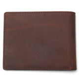 Crazy Horse Leather Man Wallet With Card Page Embossed Pattern Design Imported Mens Genuine Coin Purse