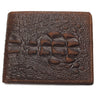 Crazy Horse Leather Wallet Crocodile Pattern Style Genuine Purse Men Bag Hot Selling Card Holder