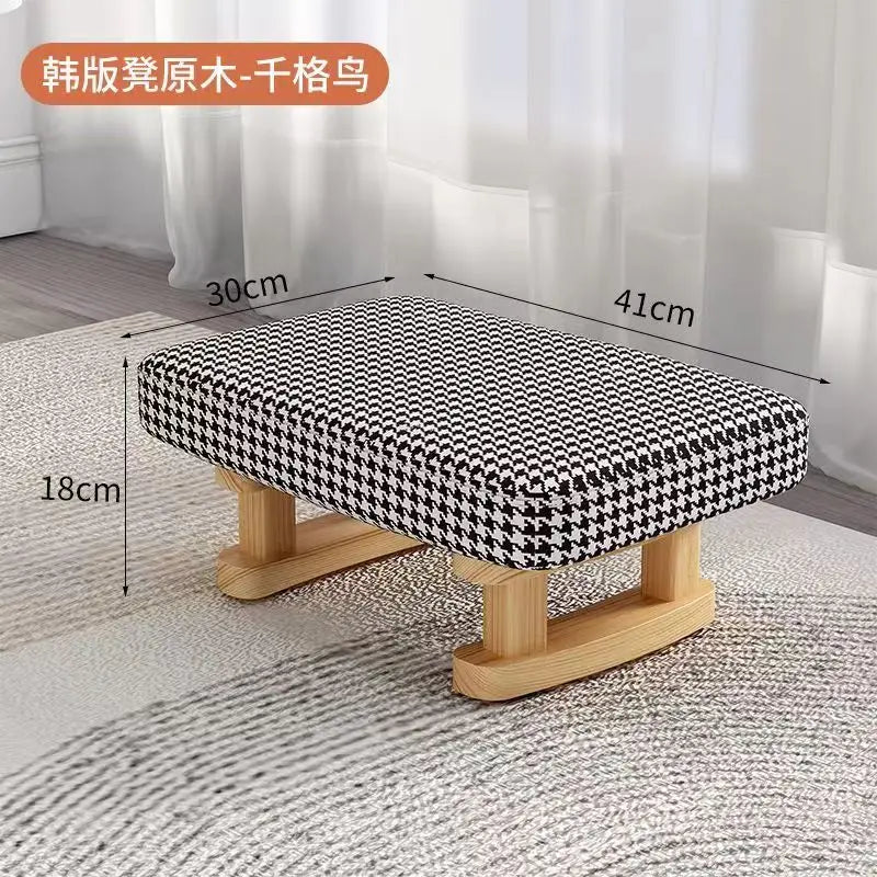 Creative Small Wood Chair Household Shoe Changing Stool Ins Sofa Living Room Foot Rest Stool Tea Table Children Bathroom Footsto