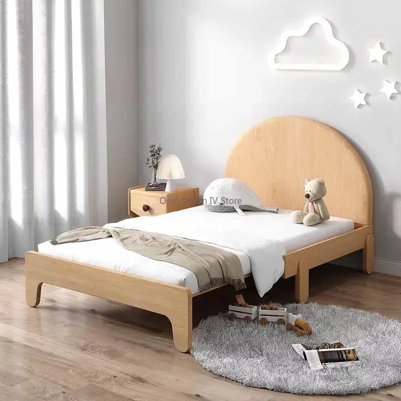 Crib Splicing Children Beds Guardrail Boy Solid Wood Princess Children Beds Girl Retractable Camas Dormitorio Bedroom Furniture