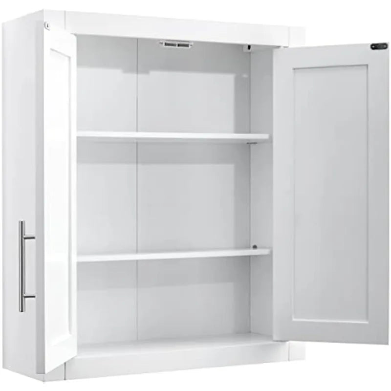 Crosley Furniture Savannah Wall Cabinet, White