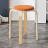 Curved Wooden Stoolhousehold High Round Stool Simple And Soft Surface Dining Table Bench Adult Dining Chair