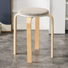 Curved Wooden Stoolhousehold High Round Stool Simple And Soft Surface Dining Table Bench Adult Dining Chair