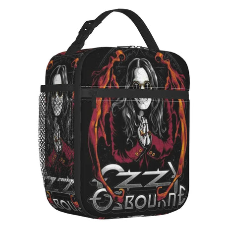 Custom Heavy Metal Band Rock Lunch Bag Men Women Warm Cooler Ozzy Osbourne Prince Of Darkness Insulated Lunch Box for Student